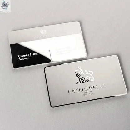 Affordable Personalized Brand Logo and Information Laser Engraving 0.8mm Matte Black Electroplated NFC Metal Business Cards Ai-TechWorld 