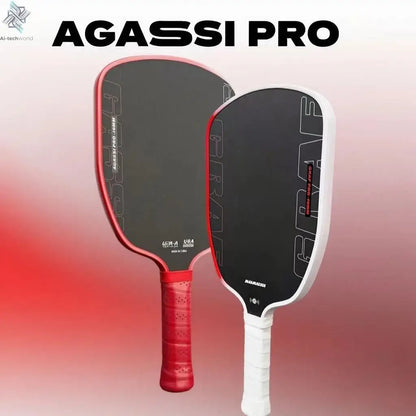 Agassi Pro IV 16mm Pickleball Paddle GEN 4 TFP Foam Core T700 Carbon Fiber Pickleball Rackets Increases Spin & Control Ai-TechWorld 