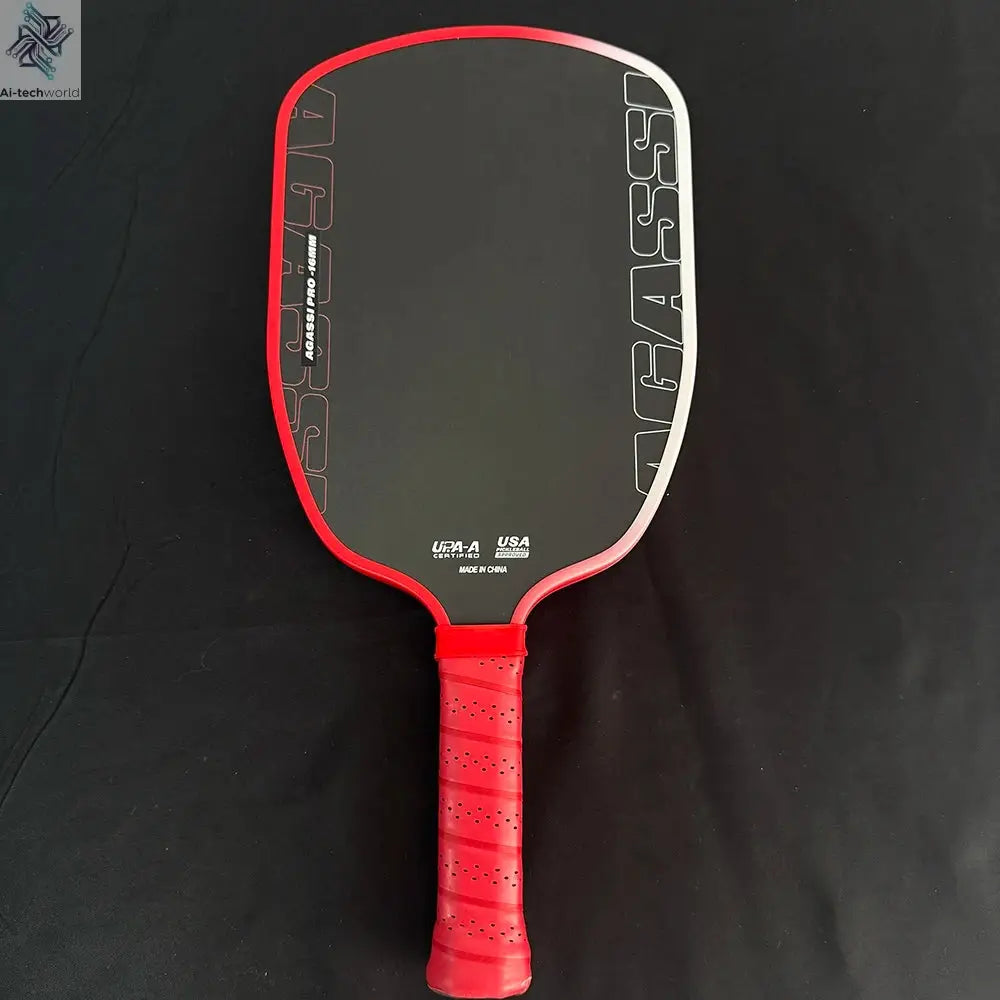 Agassi Pro IV 16mm Pickleball Paddle GEN 4 TFP Foam Core T700 Carbon Fiber Pickleball Rackets Increases Spin & Control Ai-TechWorld 