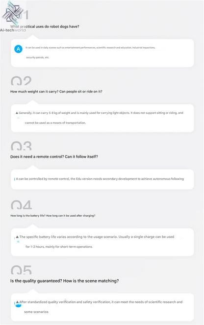 AgiBot D1 series quadruped robot, robot dog Ai-TechWorld 