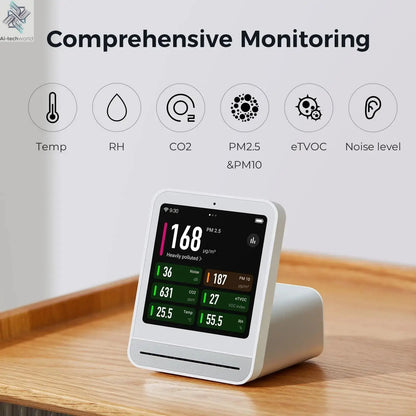 Air Detector 2 – Smart Indoor Air Quality Monitor with Touchscreen & Mijia App Integration Ai-TechWorld