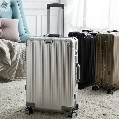All Aluminum luggage 20/22/24/26/29 inch 100% Aluminium Magnesium Alloy Suitcase Password Trolley Case Cabin Travel Suitcases Ai-TechWorld 