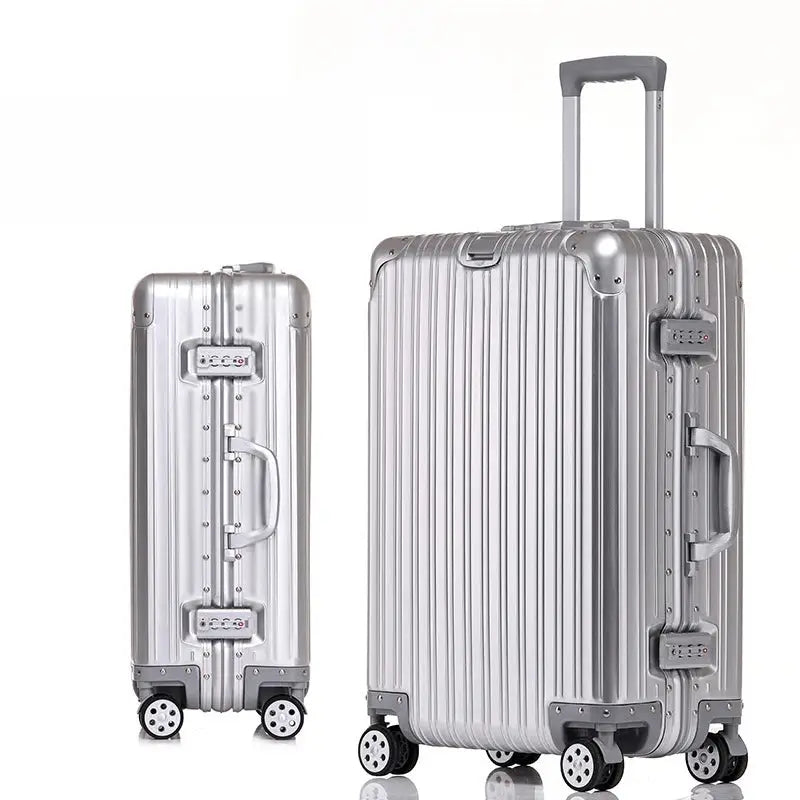 All Aluminum luggage 20/22/24/26/29 inch 100% Aluminium Magnesium Alloy Suitcase Password Trolley Case Cabin Travel Suitcases Ai-TechWorld 