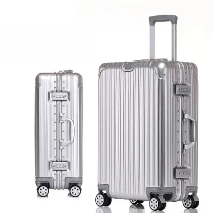 All Aluminum luggage 20/22/24/26/29 inch 100% Aluminium Magnesium Alloy Suitcase Password Trolley Case Cabin Travel Suitcases Ai-TechWorld 