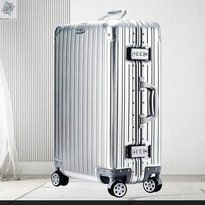 All Aluminum luggage 20/22/24/26/29 inch 100% Aluminium Magnesium Alloy Suitcase Password Trolley Case Cabin Travel Suitcases Ai-TechWorld 