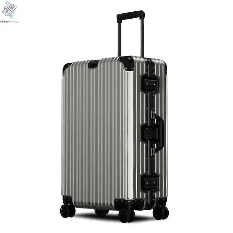 All Aluminum luggage 20/22/24/26/29 inch 100% Aluminium Magnesium Alloy Suitcase Password Trolley Case Cabin Travel Suitcases Ai-TechWorld 