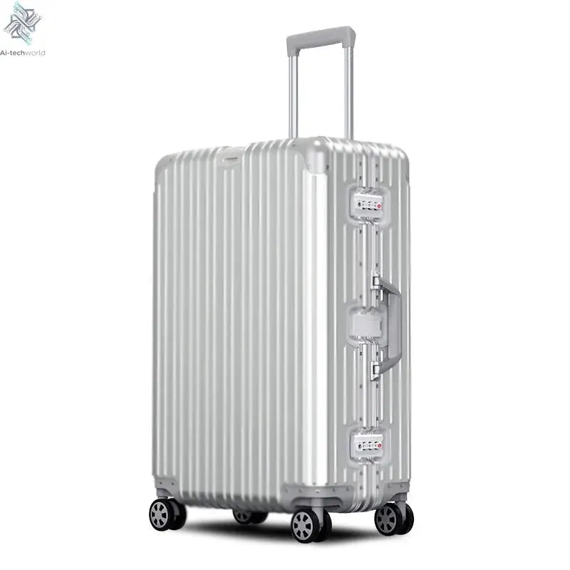 All Aluminum luggage 20/22/24/26/29 inch 100% Aluminium Magnesium Alloy Suitcase Password Trolley Case Cabin Travel Suitcases Ai-TechWorld 