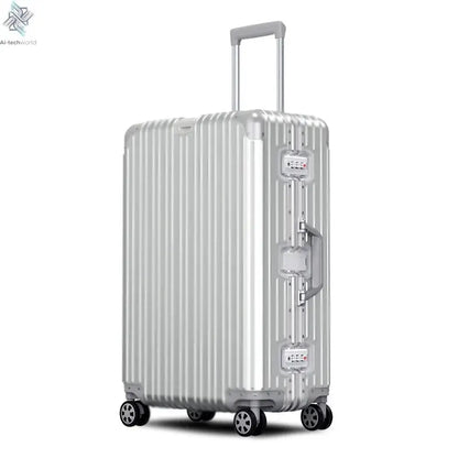 All Aluminum luggage 20/22/24/26/29 inch 100% Aluminium Magnesium Alloy Suitcase Password Trolley Case Cabin Travel Suitcases Ai-TechWorld 