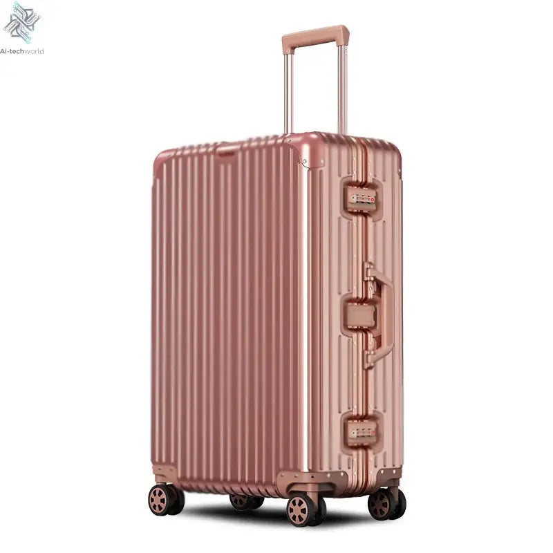 All Aluminum luggage 20/22/24/26/29 inch 100% Aluminium Magnesium Alloy Suitcase Password Trolley Case Cabin Travel Suitcases Ai-TechWorld 
