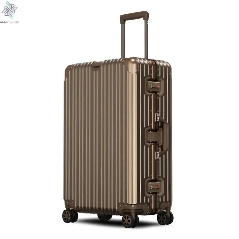 All Aluminum luggage 20/22/24/26/29 inch 100% Aluminium Magnesium Alloy Suitcase Password Trolley Case Cabin Travel Suitcases Ai-TechWorld 