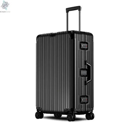 All Aluminum luggage 20/22/24/26/29 inch 100% Aluminium Magnesium Alloy Suitcase Password Trolley Case Cabin Travel Suitcases Ai-TechWorld 
