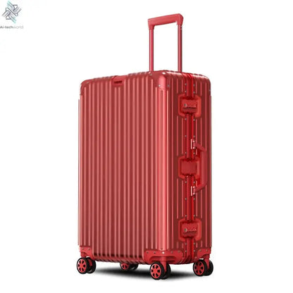 All Aluminum luggage 20/22/24/26/29 inch 100% Aluminium Magnesium Alloy Suitcase Password Trolley Case Cabin Travel Suitcases Ai-TechWorld 