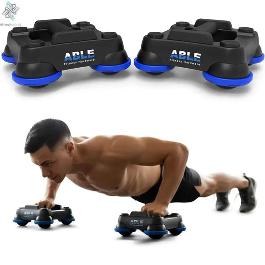 All-in-One 360° Multi-Directional Bodyweight Training System - Ab Roller, Push Up Bars, Core Sliders - Portable Home Gym for Ful - Ai-TechWorld