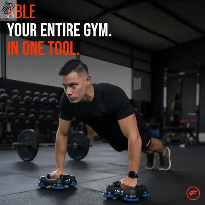 All-in-One 360° Multi-Directional Bodyweight Training System - Ab Roller, Push Up Bars, Core Sliders - Portable Home Gym for Ful - Ai-TechWorld