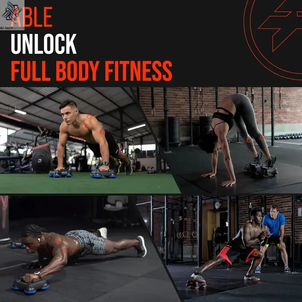 All-in-One 360° Multi-Directional Bodyweight Training System - Ab Roller, Push Up Bars, Core Sliders - Portable Home Gym for Ful - Ai-TechWorld