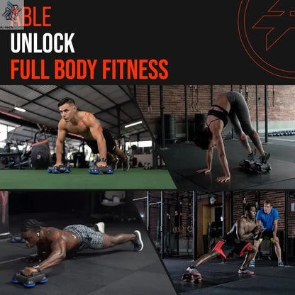 All-in-One 360° Multi-Directional Bodyweight Training System - Ab Roller, Push Up Bars, Core Sliders - Portable Home Gym for Ful - Ai-TechWorld