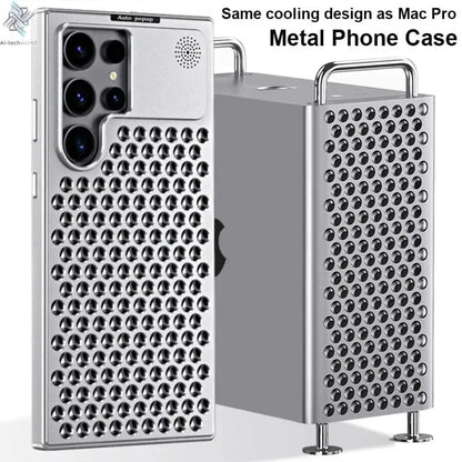 Aluminum Alloy Metal Aromatherapy Case For Galaxy S24 Plus S23 S22 Ultra Heat Dissipation Shockproof Anti-scratch Fragrant Cover Ai-TechWorld 