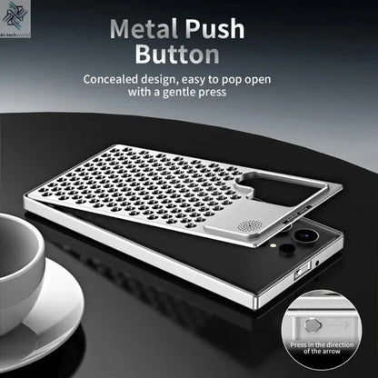 Aluminum Alloy Metal Aromatherapy Case For Galaxy S24 Plus S23 S22 Ultra Heat Dissipation Shockproof Anti-scratch Fragrant Cover Ai-TechWorld 