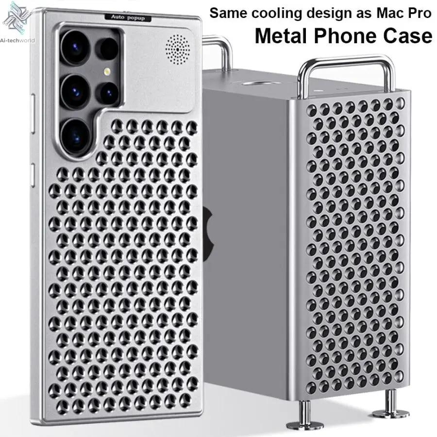Aluminum Alloy Metal Aromatherapy Case For Galaxy S24 Plus S23 S22 Ultra Heat Dissipation Shockproof Anti-scratch Fragrant Cover Ai-TechWorld 