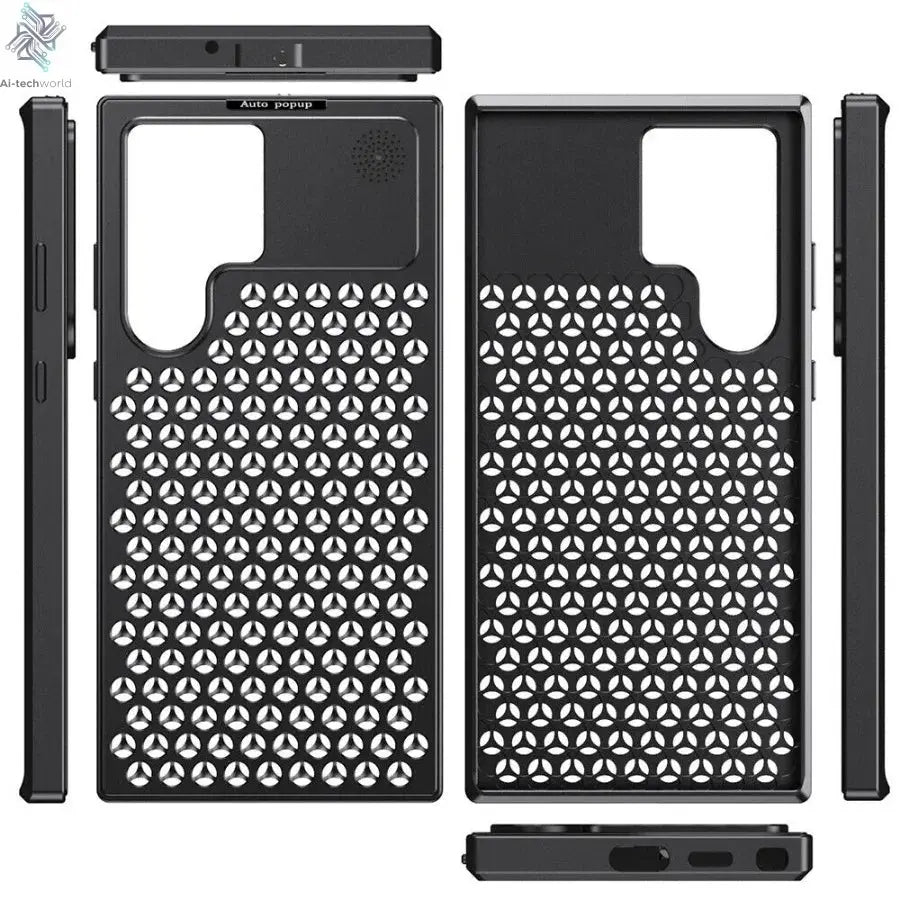 Aluminum Alloy Metal Aromatherapy Case For Galaxy S24 Plus S23 S22 Ultra Heat Dissipation Shockproof Anti-scratch Fragrant Cover Ai-TechWorld 