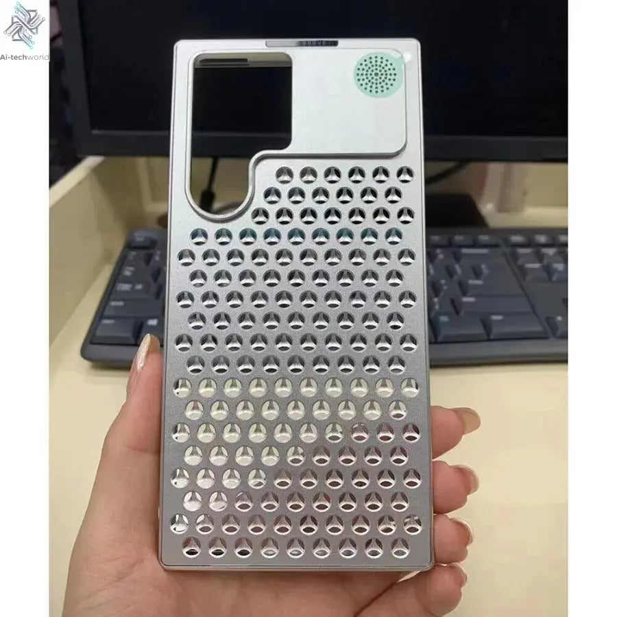 Aluminum Alloy Metal Aromatherapy Case For Galaxy S24 Plus S23 S22 Ultra Heat Dissipation Shockproof Anti-scratch Fragrant Cover Ai-TechWorld 