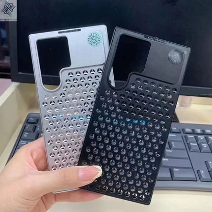 Aluminum Alloy Metal Aromatherapy Case For Galaxy S24 Plus S23 S22 Ultra Heat Dissipation Shockproof Anti-scratch Fragrant Cover Ai-TechWorld 