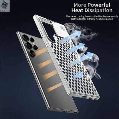 Aluminum Alloy Metal Aromatherapy Case For Galaxy S24 Plus S23 S22 Ultra Heat Dissipation Shockproof Anti-scratch Fragrant Cover Ai-TechWorld 