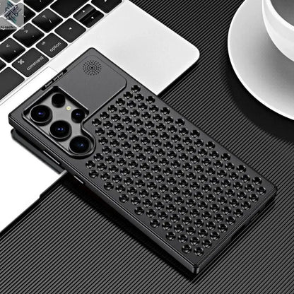 Aluminum Alloy Metal Aromatherapy Case For Galaxy S24 Plus S23 S22 Ultra Heat Dissipation Shockproof Anti-scratch Fragrant Cover Ai-TechWorld 