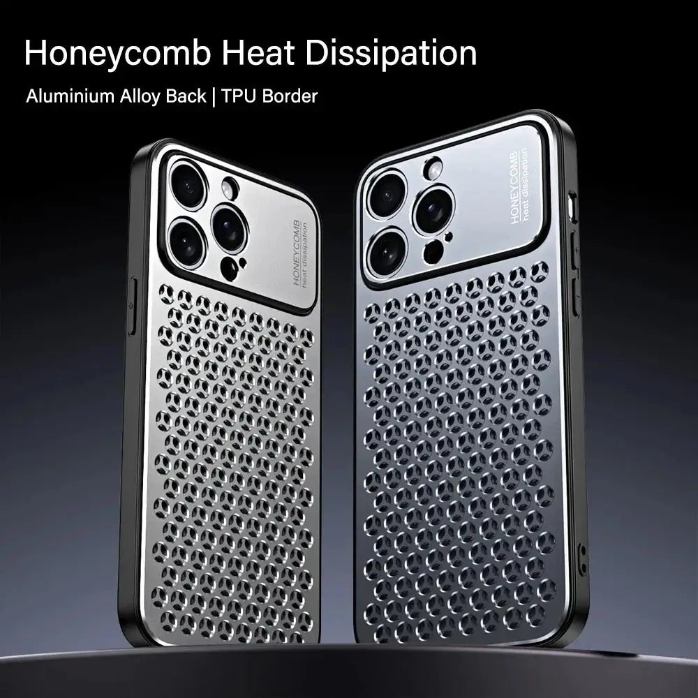 Aluminum Alloy Phone Case For iPhone 17 16 15 14 13 Pro Max Metal Breathable Back Cover - Ai-TechWorld