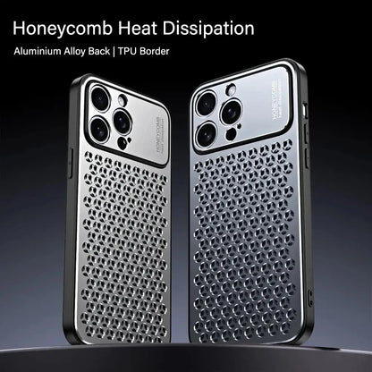 Aluminum Alloy Phone Case For iPhone 17 16 15 14 13 Pro Max Metal Breathable Back Cover - Ai-TechWorld