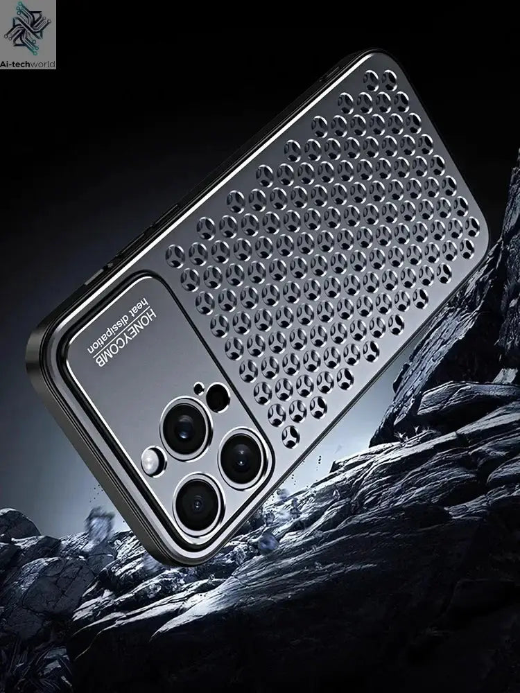 Aluminum Alloy Phone Case For iPhone 17 16 15 14 13 Pro Max Metal Breathable Back Cover - Ai-TechWorld