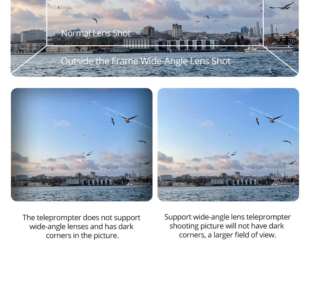 Ambitful T14 PRO Big Screen Prompter Professional Interview Foldable Teleprompter for Smartphone DSLR Camera Live Video Recordin Ai-TechWorld 