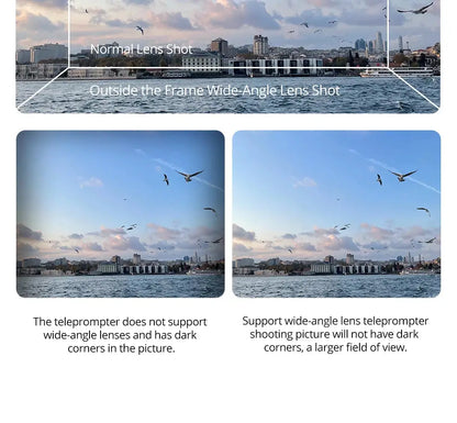 Ambitful T14 PRO Big Screen Prompter Professional Interview Foldable Teleprompter for Smartphone DSLR Camera Live Video Recordin Ai-TechWorld 