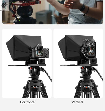 Ambitful T14 PRO Big Screen Prompter Professional Interview Foldable Teleprompter for Smartphone DSLR Camera Live Video Recordin Ai-TechWorld 