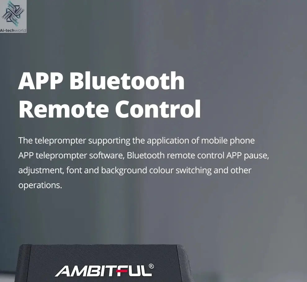 Ambitful T14 PRO Big Screen Prompter Professional Interview Foldable Teleprompter for Smartphone DSLR Camera Live Video Recordin Ai-TechWorld 
