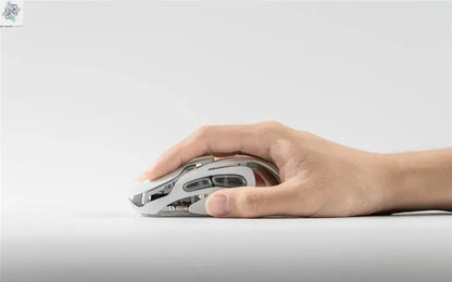 Angry Miao Infinity Gaming Wireless Mouse Hot-Swappable Metal Ultralight Hollow PAW3950 Dual 8K Wired Tri-Mode Ai-TechWorld 