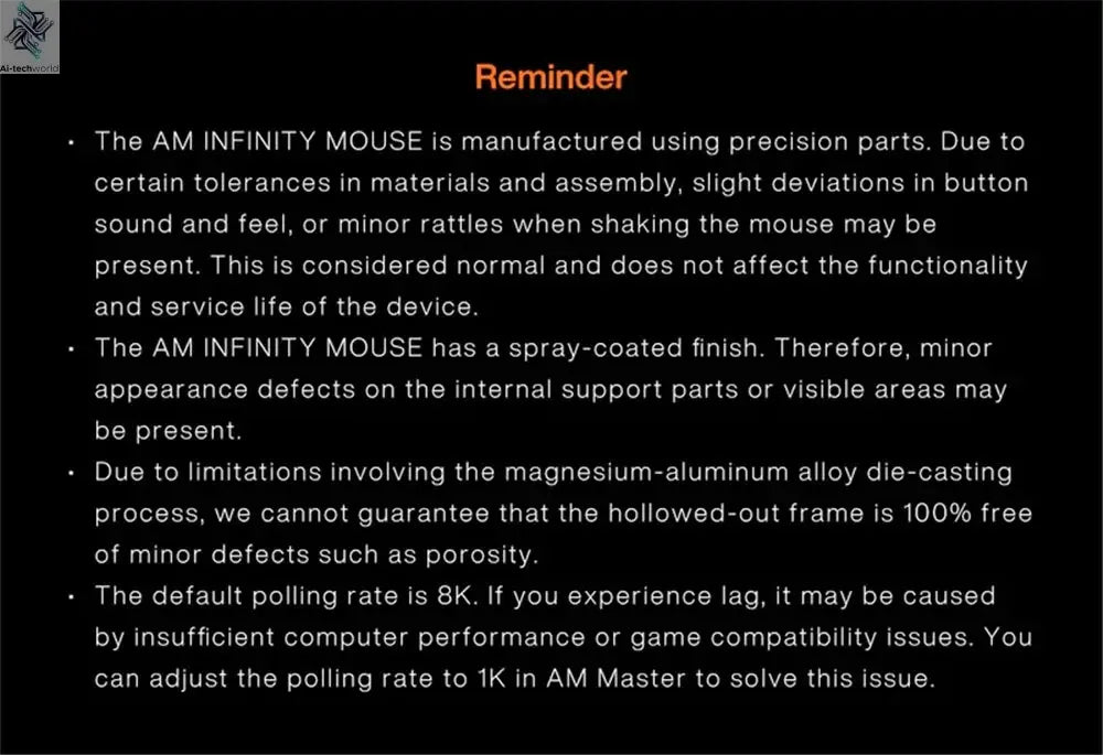 Angry Miao Infinity Gaming Wireless Mouse Hot-Swappable Metal Ultralight Hollow PAW3950 Dual 8K Wired Tri-Mode Ai-TechWorld 