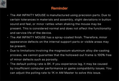 Angry Miao Infinity Gaming Wireless Mouse Hot-Swappable Metal Ultralight Hollow PAW3950 Dual 8K Wired Tri-Mode Ai-TechWorld 