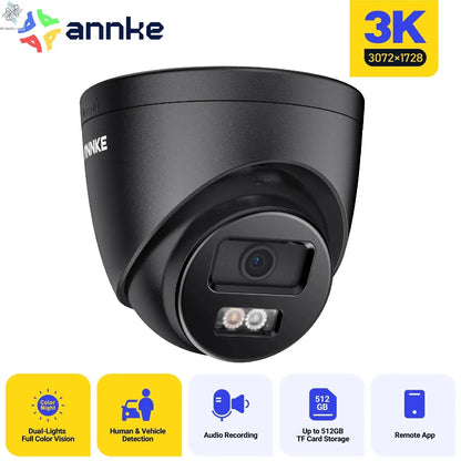 Annke AC500 3K IR Ultra HD IP PoE Camera Dual Light Outdoor PoE Security Camera Human Vehicle Detection Built - in Microphone - Ai - TechWorld