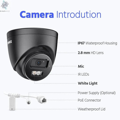 Annke AC500 3K IR Ultra HD IP PoE Camera Dual Light Outdoor PoE Security Camera Human Vehicle Detection Built - in Microphone - Ai - TechWorld