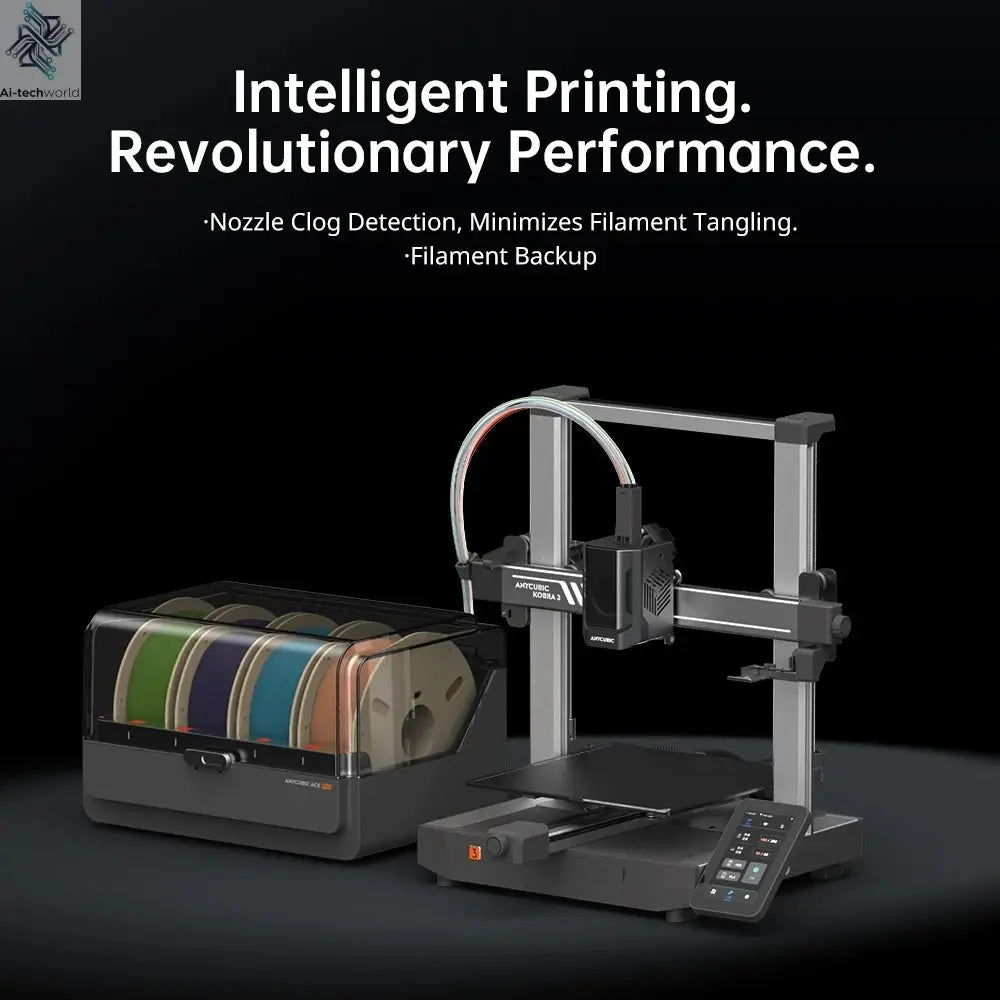 Anycubic Kobra 3 Combo Multi-Color FDM 3D Printer - High-Speed Printing, Large Build Volume - Ai-TechWorld