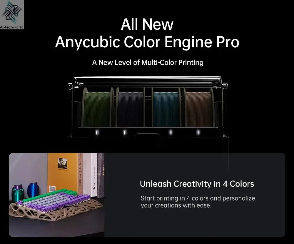 Anycubic Kobra 3 Combo Multi-Color FDM 3D Printer - High-Speed Printing, Large Build Volume - Ai-TechWorld