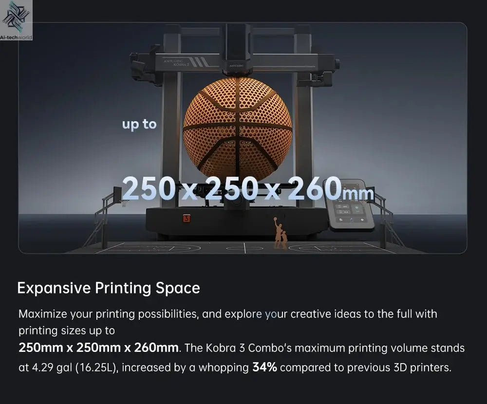 Anycubic Kobra 3 Combo Multi-Color FDM 3D Printer - High-Speed Printing, Large Build Volume - Ai-TechWorld