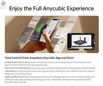 Anycubic Kobra 3 Combo Multi-Color FDM 3D Printer - High-Speed Printing, Large Build Volume - Ai-TechWorld