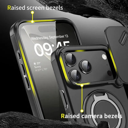 Armor Shockproof Magnetic Ring Stand Holder Case For iphone 17 Pro Max Camera Protection Cover For iphone17 Air - Ai - TechWorld