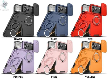 Armor Shockproof Magnetic Ring Stand Holder Case For iphone 17 Pro Max Camera Protection Cover For iphone17 Air - Ai - TechWorld