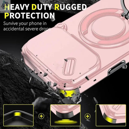 Armor Shockproof Magnetic Ring Stand Holder Case For iphone 17 Pro Max Camera Protection Cover For iphone17 Air - Ai - TechWorld