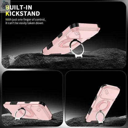 Armor Shockproof Magnetic Ring Stand Holder Case For iphone 17 Pro Max Camera Protection Cover For iphone17 Air - Ai - TechWorld