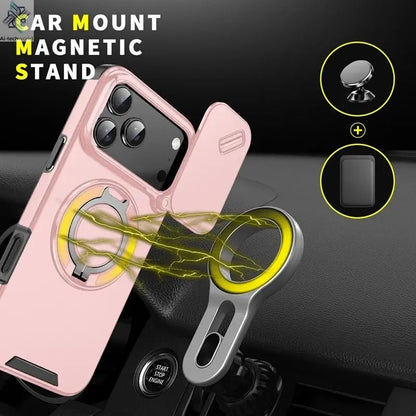 Armor Shockproof Magnetic Ring Stand Holder Case For iphone 17 Pro Max Camera Protection Cover For iphone17 Air - Ai - TechWorld