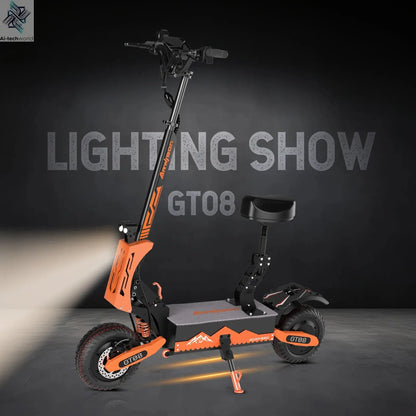Arwibon 5600W Adult Electric Scooter Dual Motor Top Speed 46MPH,60V27AH, 11-inch Off-Road Tires Sport Folding eScooter with Seat Ai-TechWorld 
